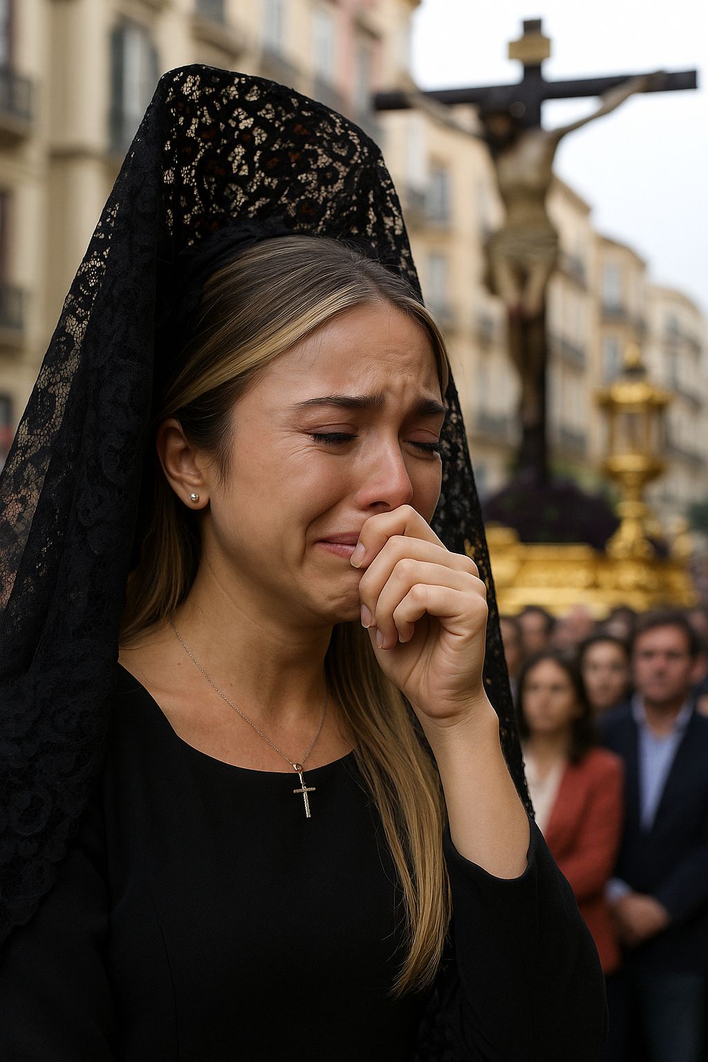 El trono del Cristo de Mena, a su salida desde su casa hermandad.